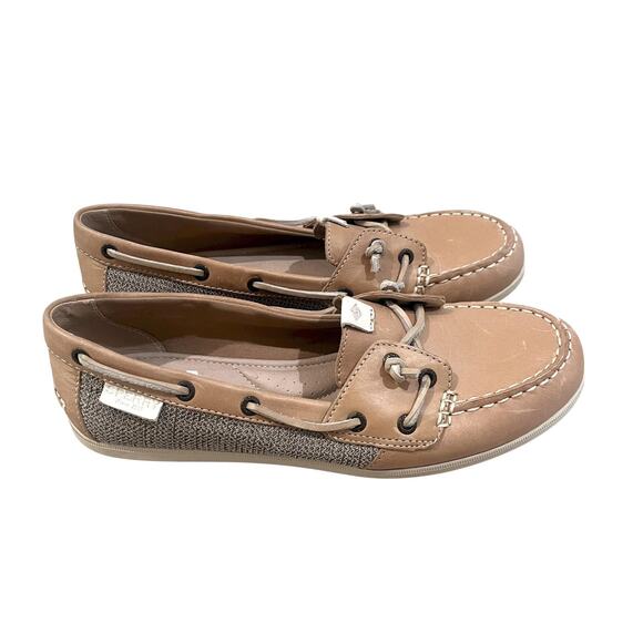 Sperry Top-Sider Boat Shoes Womens Size 8M Tan Leather Mesh Angelfish STS96864 - Picture 3 of 12